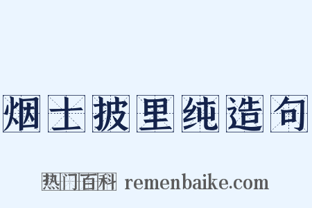 烟士披里纯造句是什么意思的图片
